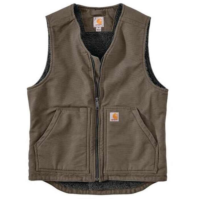 Carhartt Men's Washed Duck Sherpa Lined Vest Vests Carhartt