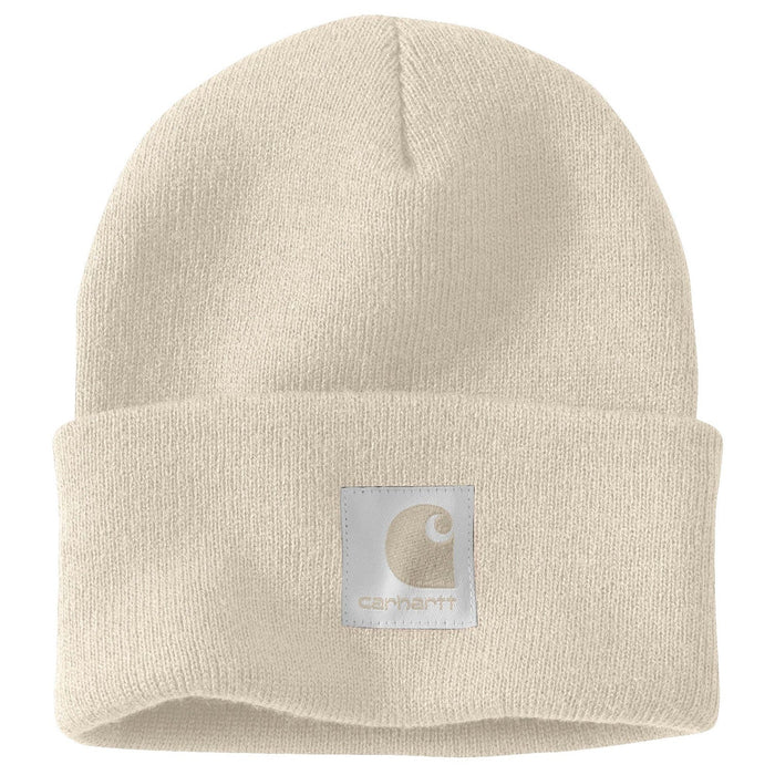 Carhartt Women's Knit Satin-Lined Logo Patch Beanie Hats & Caps Carhartt Oat Milk OS