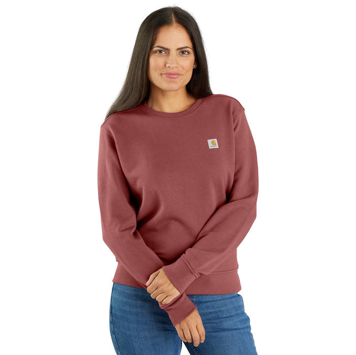 Carhartt Women's Relaxed Fit French Terry Crewneck Sweatshirt Sweatshirts & Hoodies Carhartt Barnwood 2XL Reg