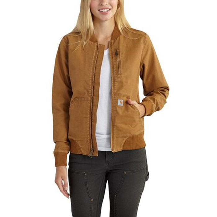 Carhartt Women's Rugged Flex® Relaxed Fit Canvas Jacket Jackets & Coats Carhartt Carhartt Brown 1XL Plus