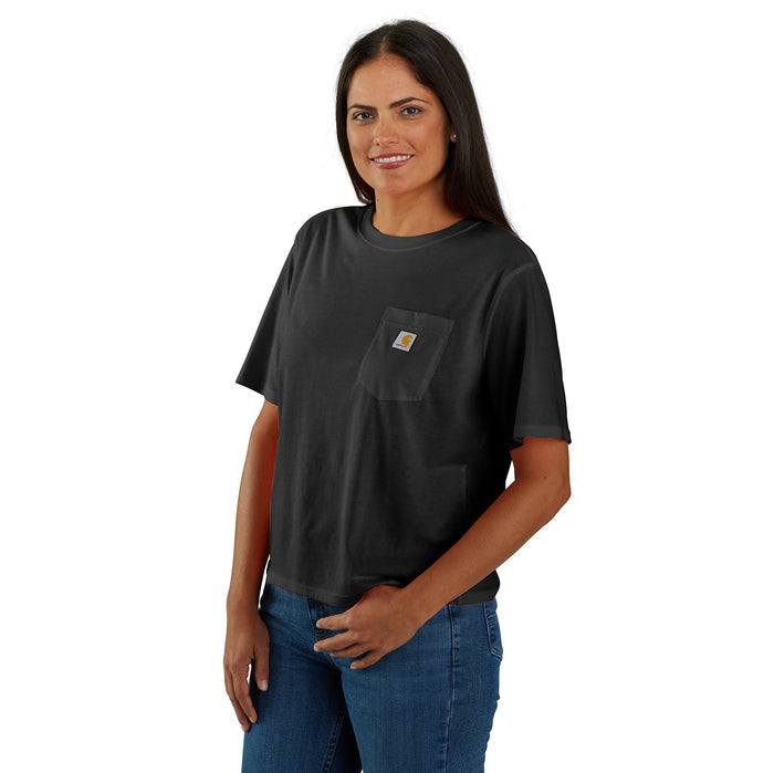 Carhartt Women's Tencel™ Loose Fit Lightweight Short Sleeve Crewneck T-Shirt T-Shirts Carhartt Black 2XL Reg