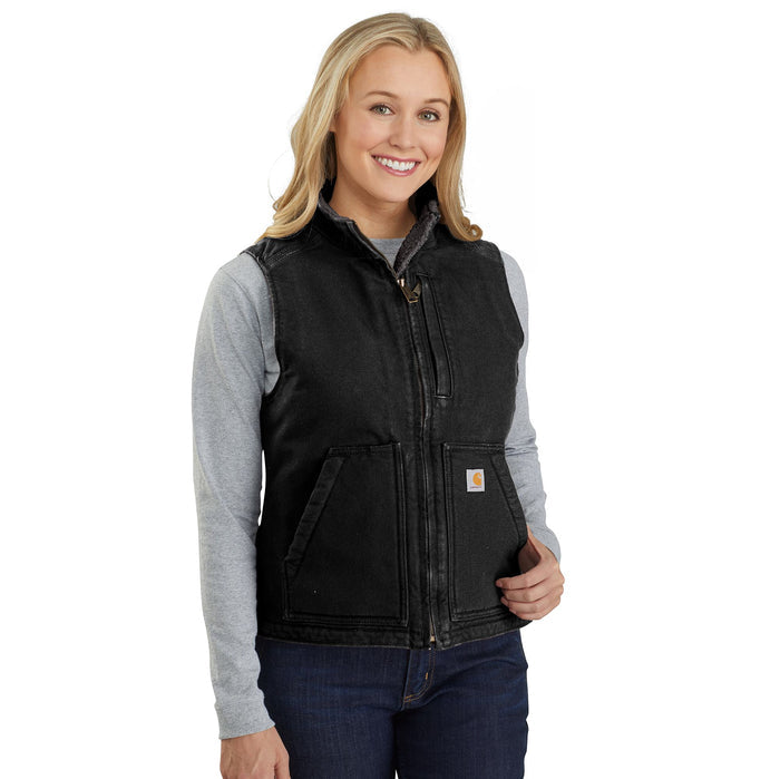 Carhartt Women's Washed Duck Mock Neck Vest Vests Carhartt Black 1XL Plus