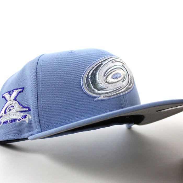 Carolina Hurricanes 10 Years New Era 59Fifty Fitted Hat (Sky Blue Gray Under Brim)