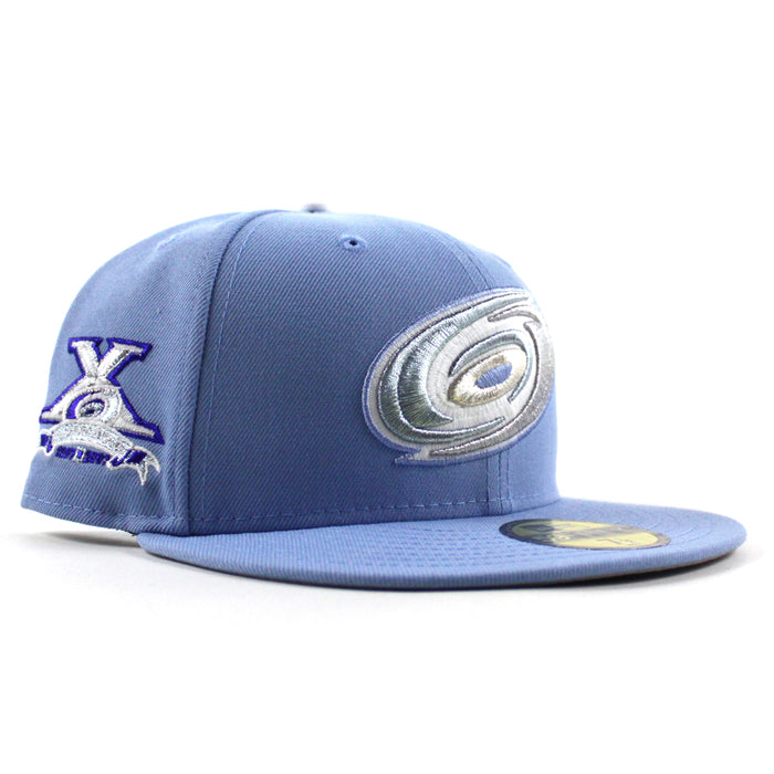 Carolina Hurricanes 10 Years New Era 59Fifty Fitted Hat (Sky Blue Gray Under Brim)