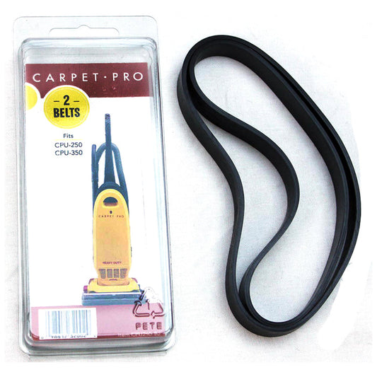 Carpet Pro Belts For CPU-250, CPU-350 Uprights - 2 Pk Part CPU250-B2