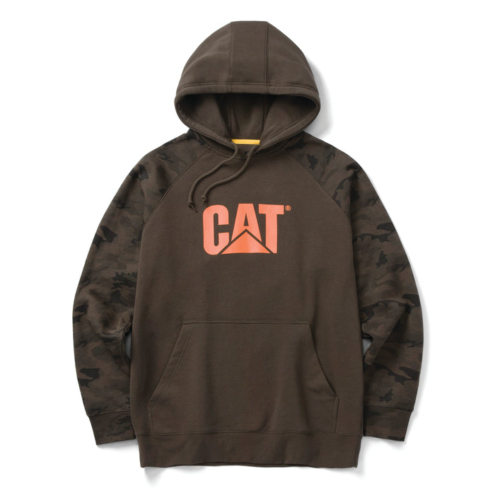 CAT Men's Colorblock Raglan Logo Hoodie Sweatshirts & Hoodies CAT Night Camo/Blaze 2XL Reg
