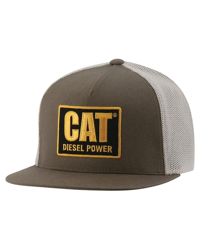 CAT Men's Diesel Power Flat Bill Cap Hats & Caps CAT Dark Earth OS