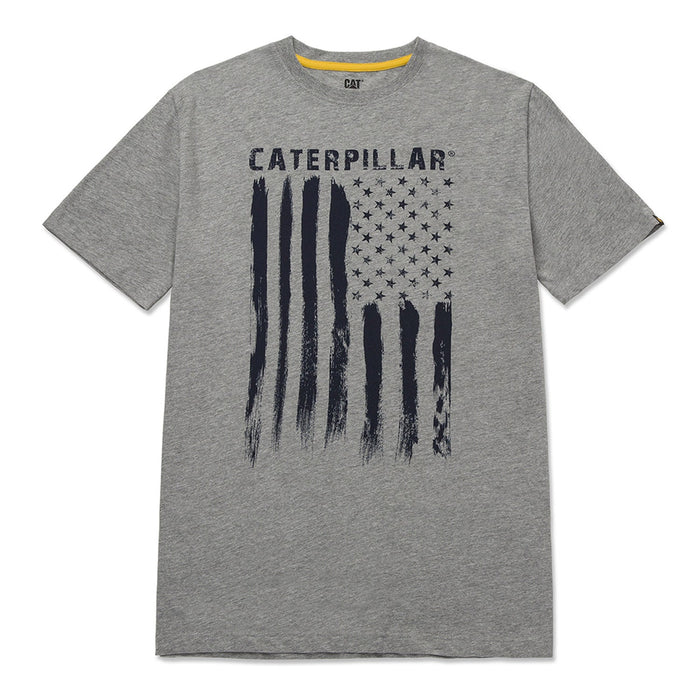 CAT Men's Graphic Short Sleeve T-Shirt T-Shirts CAT HG/Flag 2XL Reg