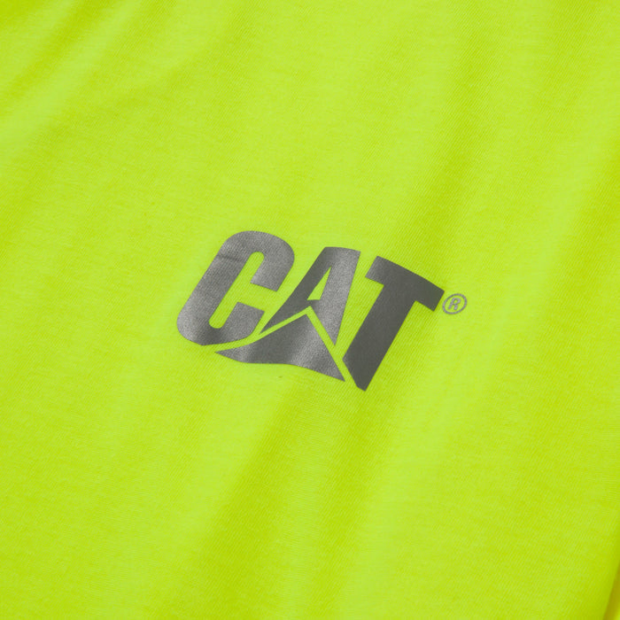 CAT Men's Hi-Vis UPF Hooded Long Sleeve T-Shirt Long Sleeve T-Shirts CAT