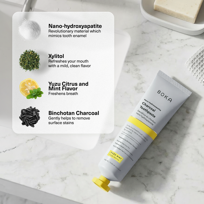Charcoal Yuzu Mint Nano-hydroxyapatite Toothpaste