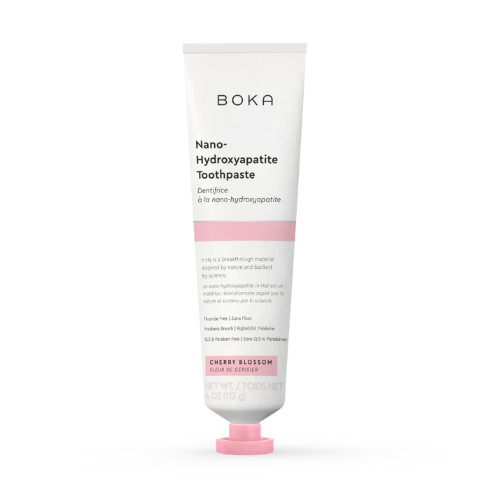 Boka Nano-Hydroxyapatite Toothpaste tube on a white background