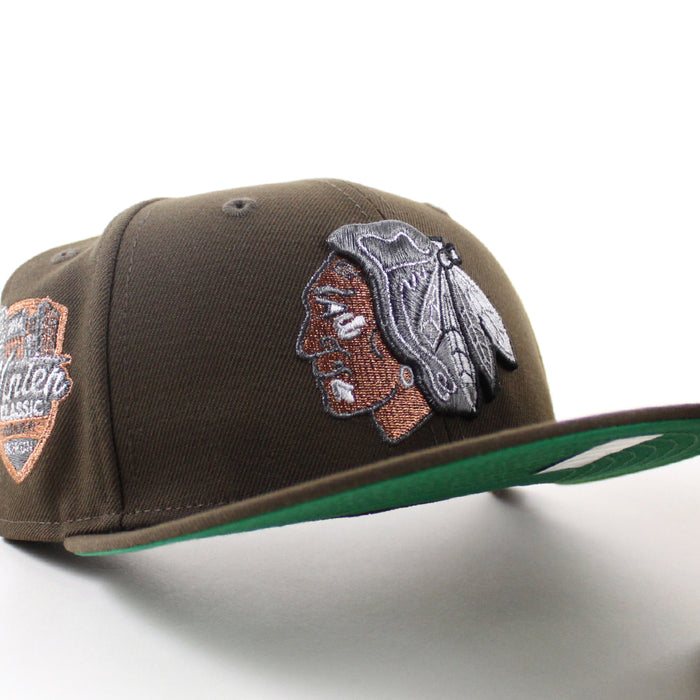 Chicago Blackhawks Winter Classic 2014 New Era 59Fifty Fitted Hat (Walnut Gray Under brim)