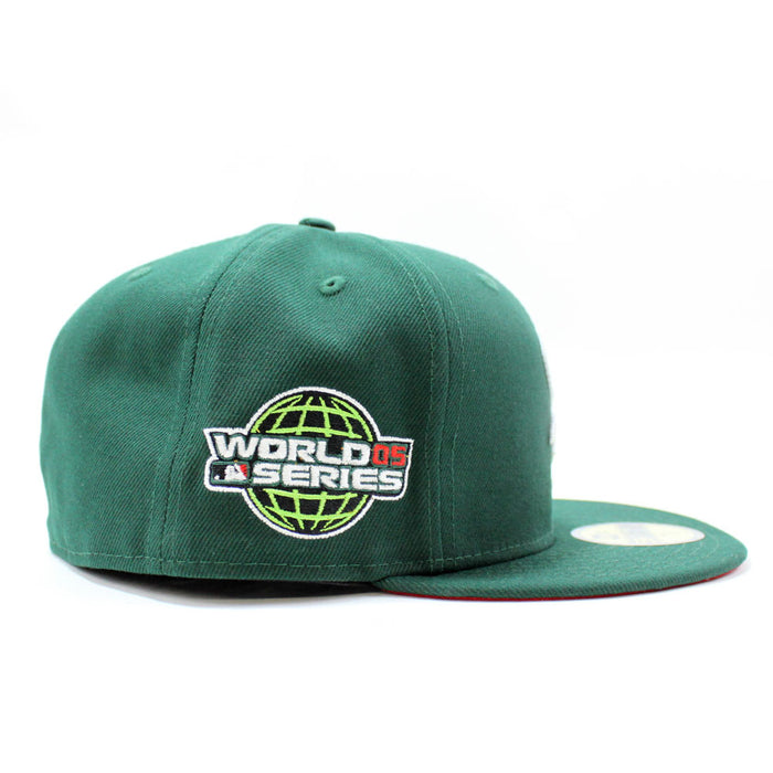 Chicago White Sox 2005 World Series New Era Fitted 59Fifty Hat (Green Red Under Brim)