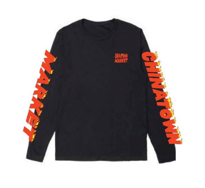 Chinatown Market Flames Long Sleeve (Black)