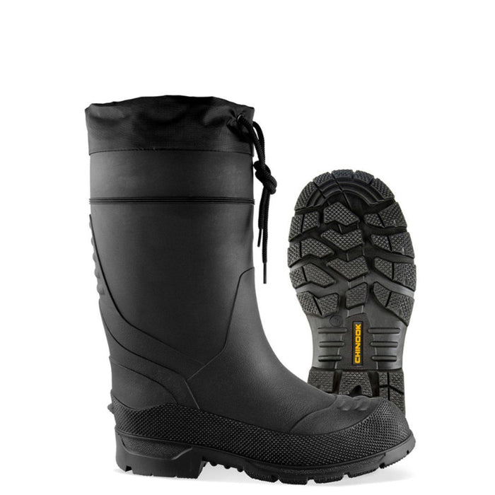 Chinook Unisex BadAxe Regrind Waterproof Cuff Rubber Boot Rubber Boots Chinook Footwear Black 10 M