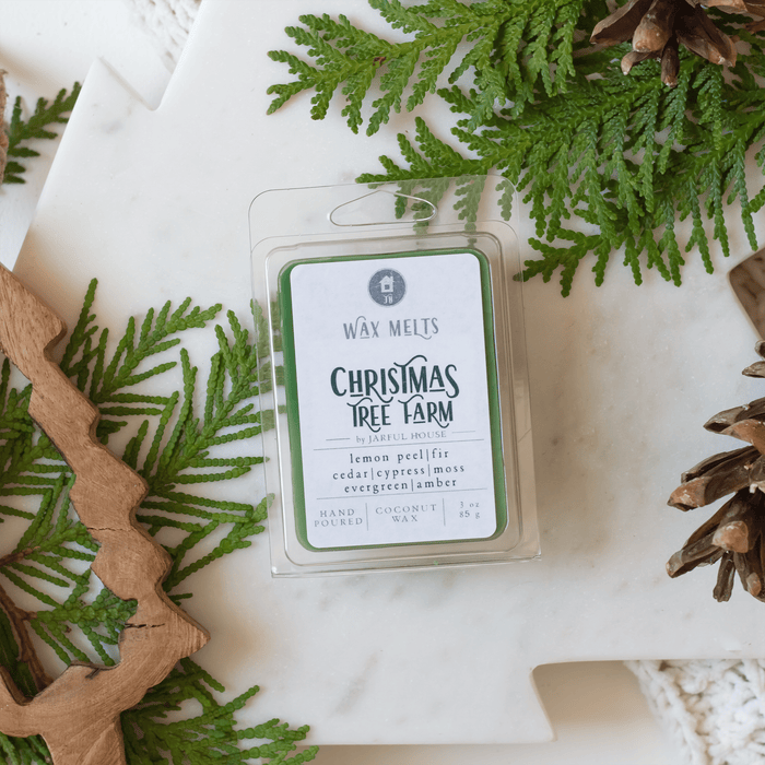 Christmas Tree Farm Scented Wax Melts | Fir +Cedar +Cypress Scent - Jarful House