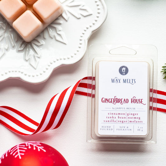 Christmas Wax Melts Gingerbread House - Nude & Cooper Mica  3 oz. - Jarful House