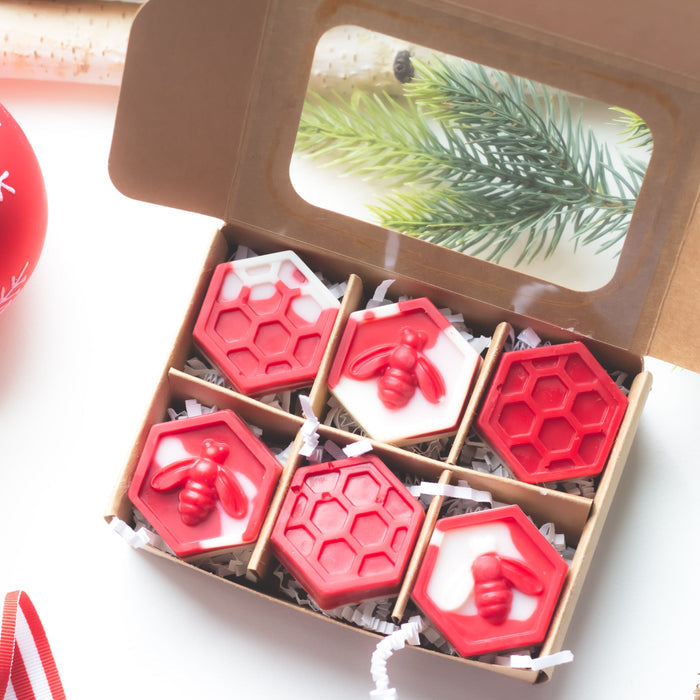 Christmas Wax Melts Honeycombs Merry & Bright - Pack of 6 - Jarful House