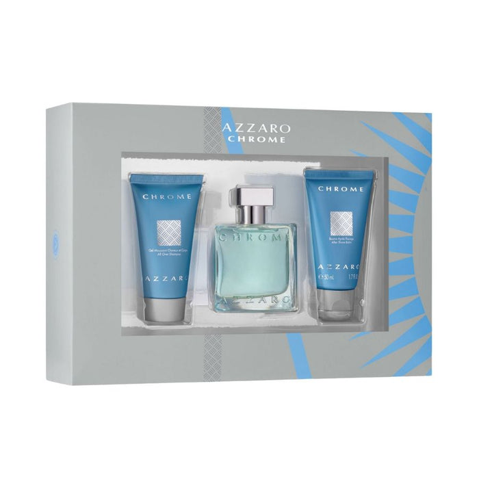Chrome by Azzaro for Men 3.4 oz EDT 3pc Gift Set