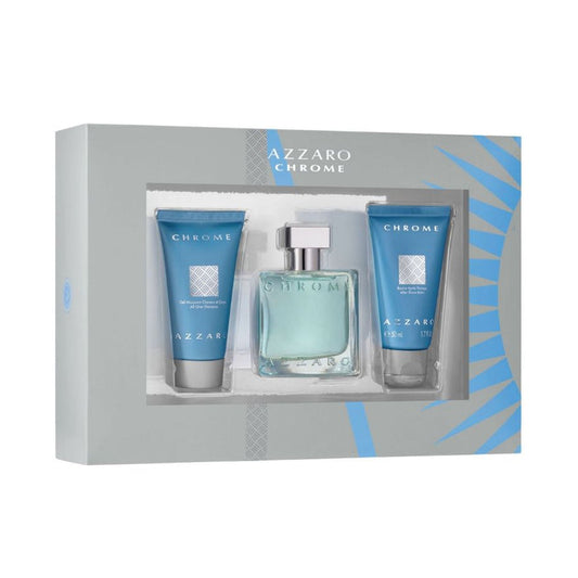 Chrome by Azzaro for Men 3.4 oz EDT 3pc Gift Set
