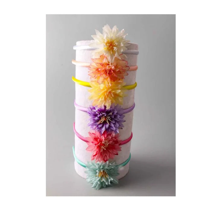 Chrysanthemum Flower Headband - Vibrant Floral Hair Accessory (6-Style Assortment) (FHK1544P)