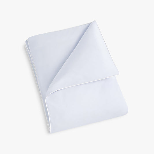 Classic Piped Baby Duvet in Blue folded