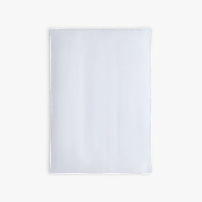 Classic Piped Baby Duvet in Blue laid flat