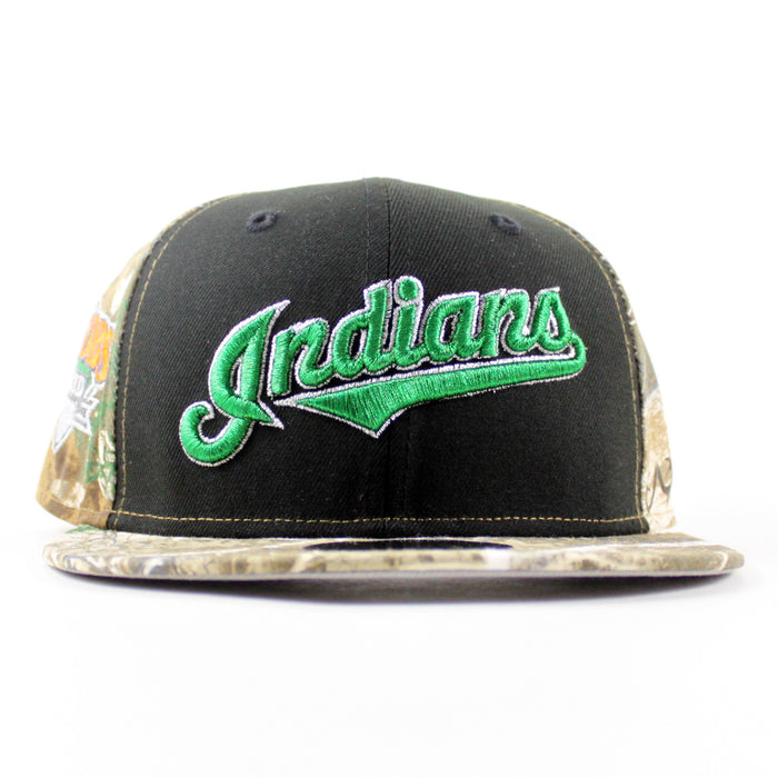 Cleveland Indians Jacobs Field New Era 59Fifty Fitted Hat (Black Real Tree Gray Under Brim)