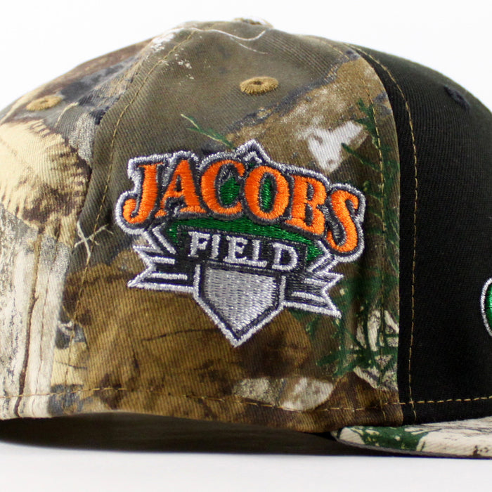 Cleveland Indians Jacobs Field New Era 59Fifty Fitted Hat (Black Real Tree Gray Under Brim)