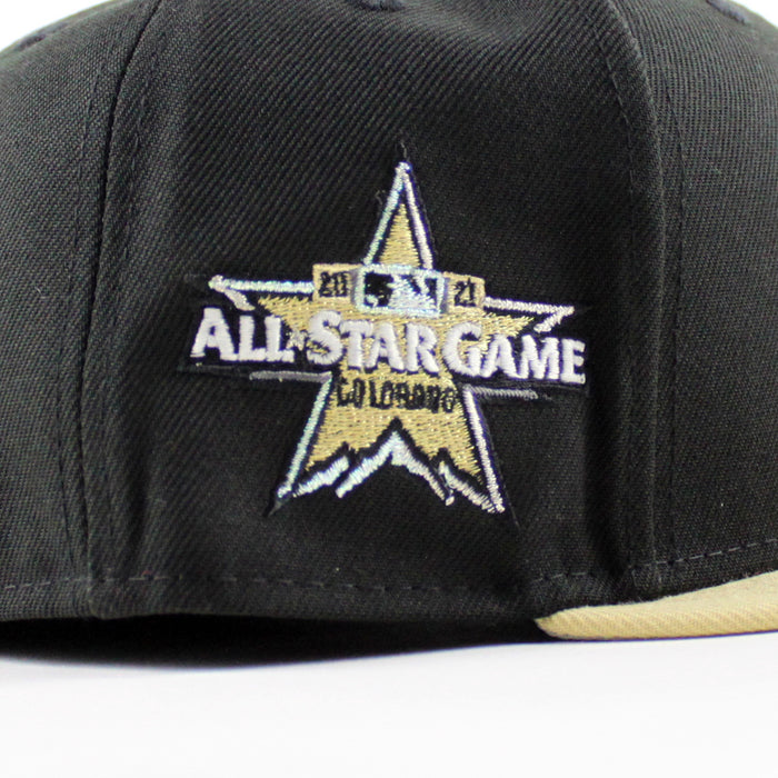 Colorado Rockies All Star Game 2021 New Era 59Fifty Fitted Hat (Black Vegas Gold Gray Under Brim)