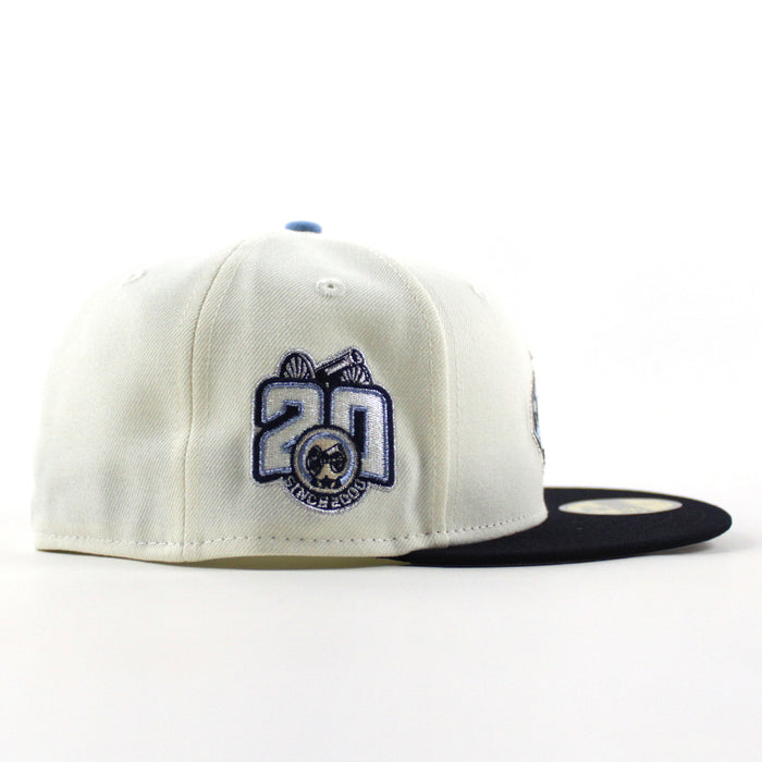 Columbus Blue Jackets 20 Years New Era 59Fifty Fitted Hat (Chrome White Navy Gray Under brim)