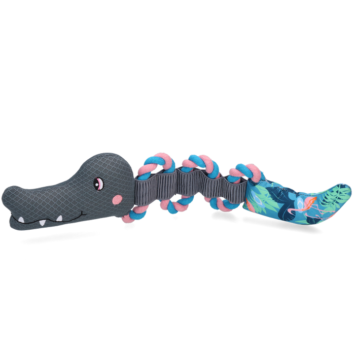 CoolPets Pull Me! Crocky Rope Flamingo