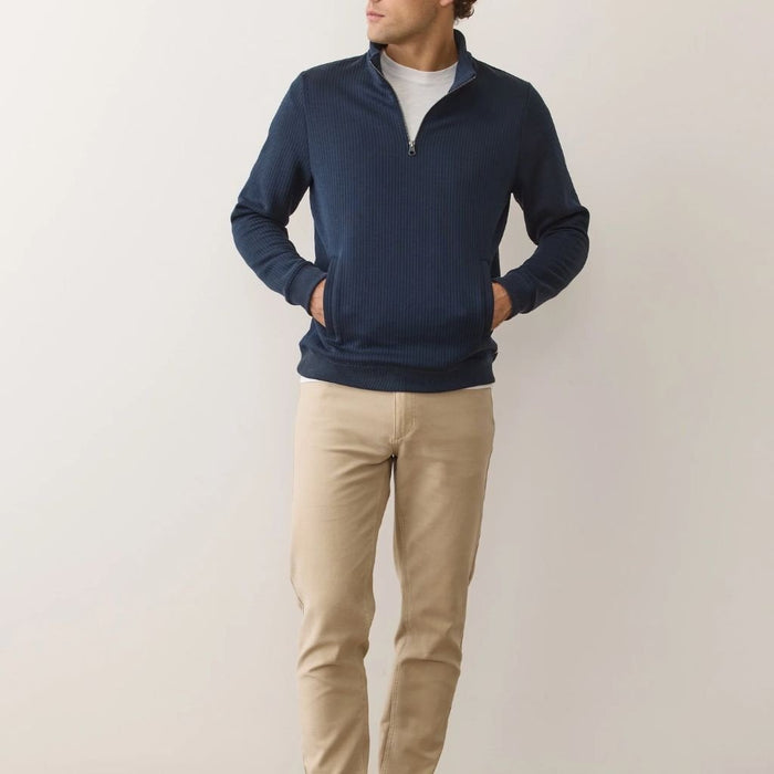 Corbet Quilted Quarter Zip Navy