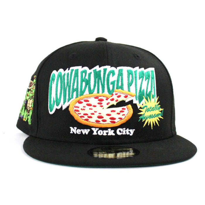 Cowabungapizza The Teenage Mutant Ninja Turtles New Era 59Fifty Fitted Hat (Black Green Under Brim)