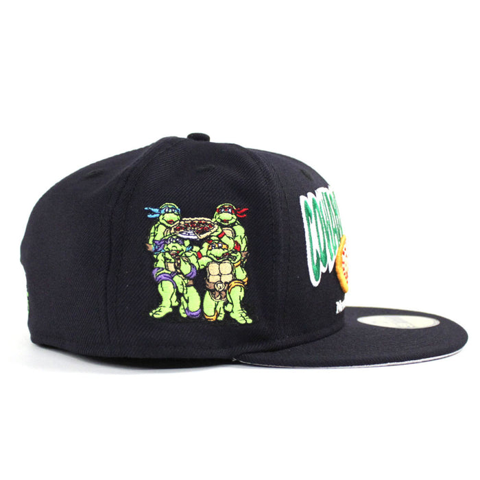 Cowabungapizza The Teenage Mutant Ninja Turtles New Era 59Fifty Fitted Hat (Navy Gray Under Brim)