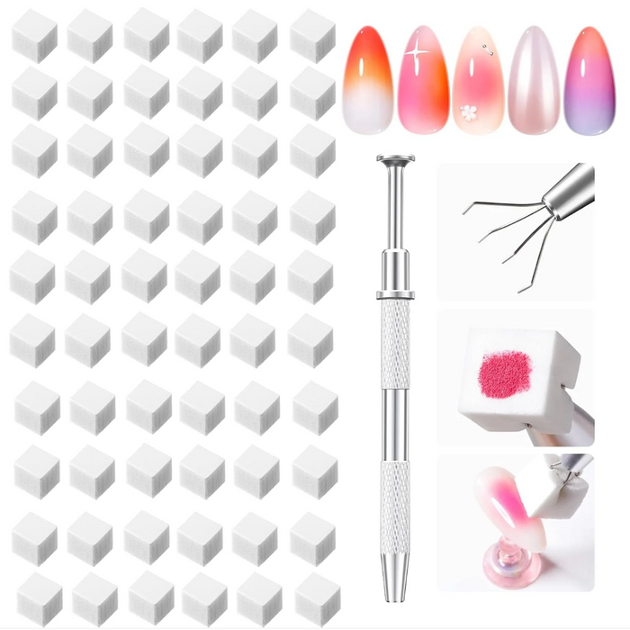 Cube Sponge Blenders for Ombre-NMD-Applicator + 100pc Sponges-Gel Essentialz