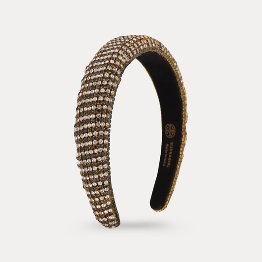 a headband with rhinestones on it