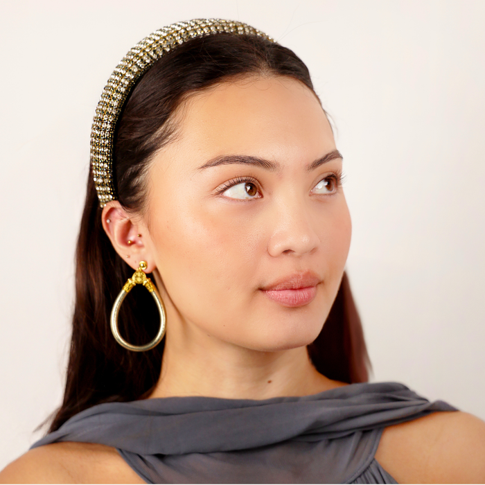 a woman looking to the side