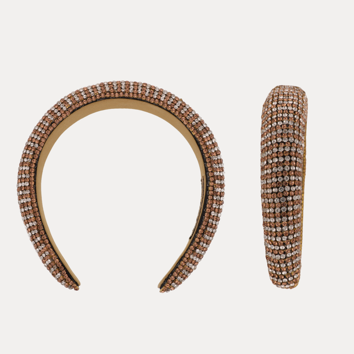 a headband and bracelet with rhinestones