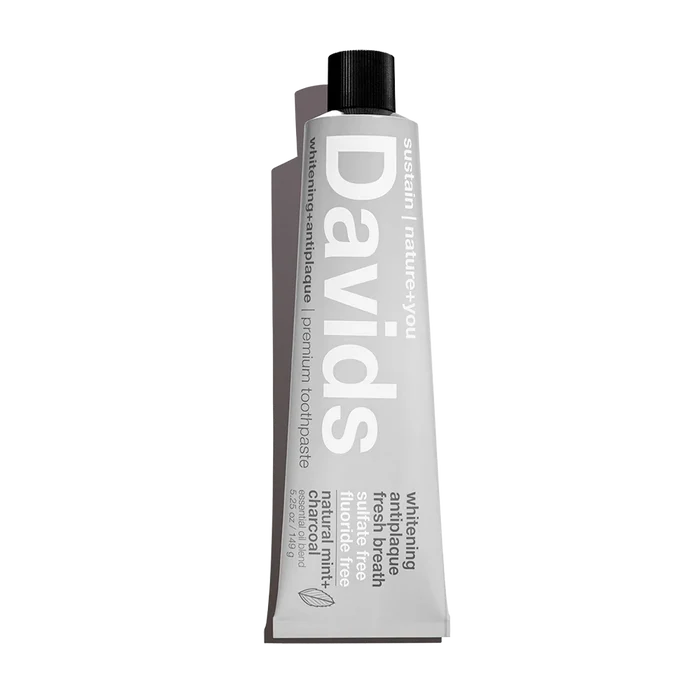 Davids premium toothpaste / charcoal+peppermint - 5.25oz