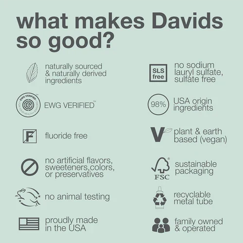 Davids premium toothpaste / charcoal+peppermint - 5.25oz