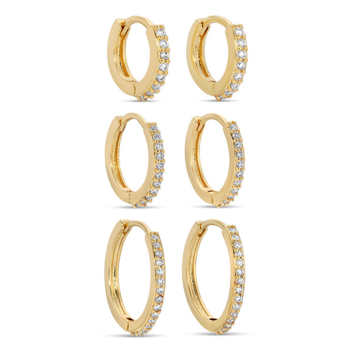 Delicate Pavé Huggies