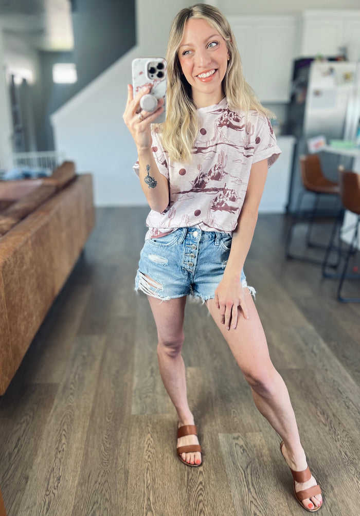 Desert Lands Tee in Rust