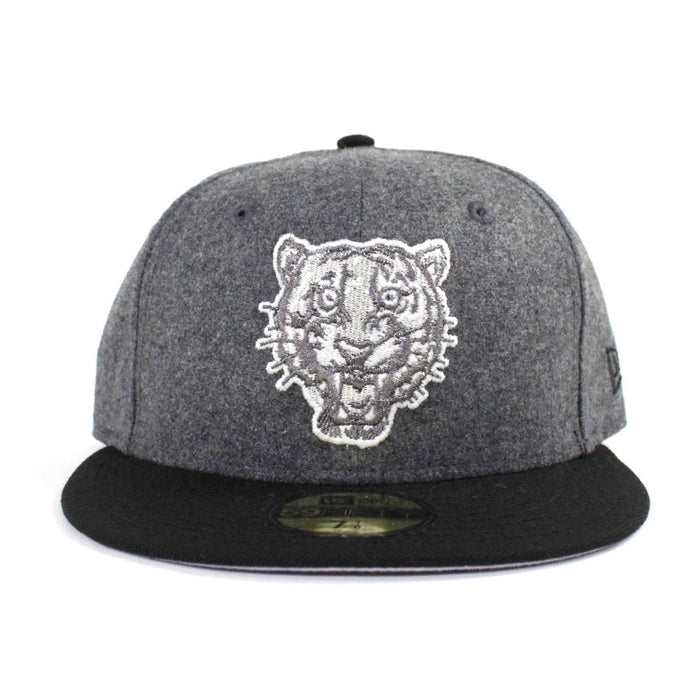 Detroit Tigers New Era 59Fifty Fitted Hat (Flannel Black Gray Under Brim)
