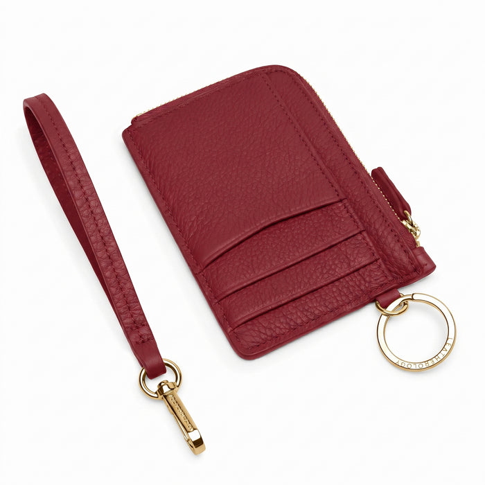 Devon Wristlet Garnet Red