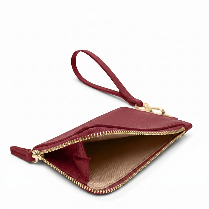 Devon Wristlet Garnet Red