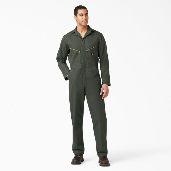 Dickies Men's Deluxe Blended 6 Pocket Coverall Bibs & Overalls Dickies Olive Green 2XL Reg