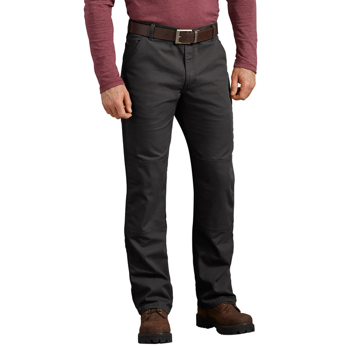 Dickies Men's Regular Fit Duck Double Knee Pant Pants Dickies Stonewashed Black 30 30 Inseam