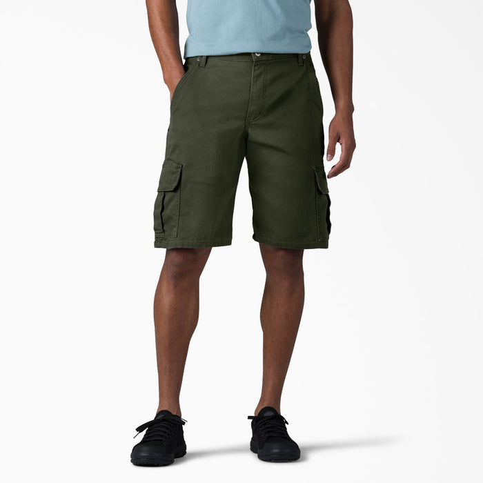 Dickies Men's Relaxed Fit 11" Duck Cargo Short Shorts Dickies Stonewash Slate 30 Reg