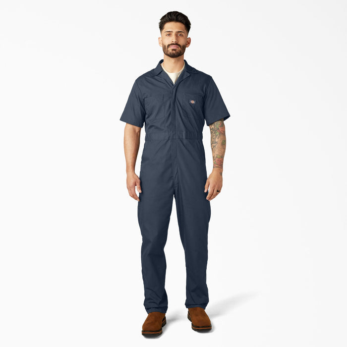 Dickies Men's Short Sleeve Coverall Bibs & Overalls Dickies Dark Navy 2XL Reg